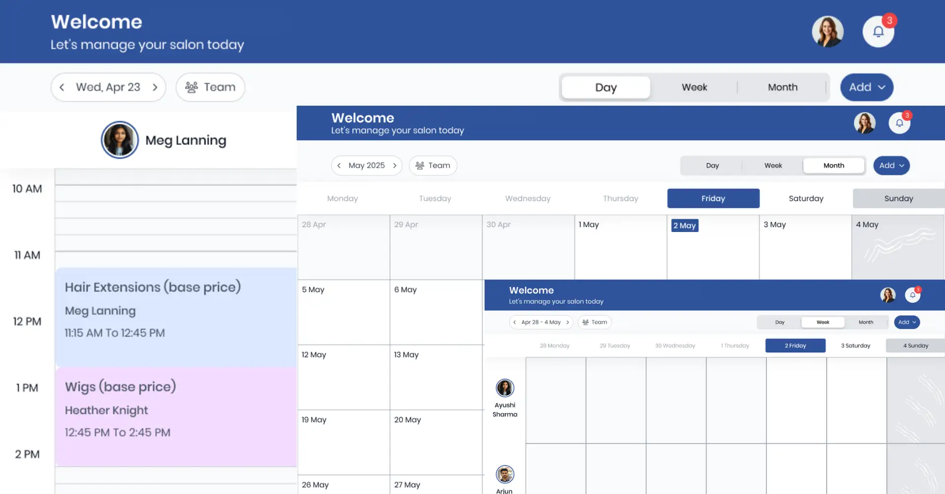Custom platform for salon chains and healthcare organizations